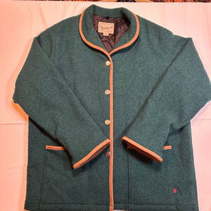 Vintage 80s Woolrich Wool Chore Coat| USA Made | Forest Green | XL